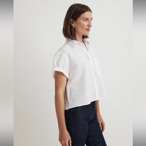 [Madewell] NWT Cropped Utility Button-Up Shirt